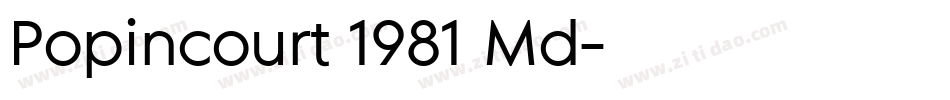 Popincourt 1981 Md字体转换
